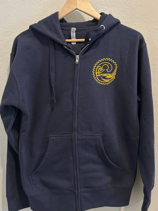 Octobots Navy Zip Hooded Sweatshirt (Small Logo)